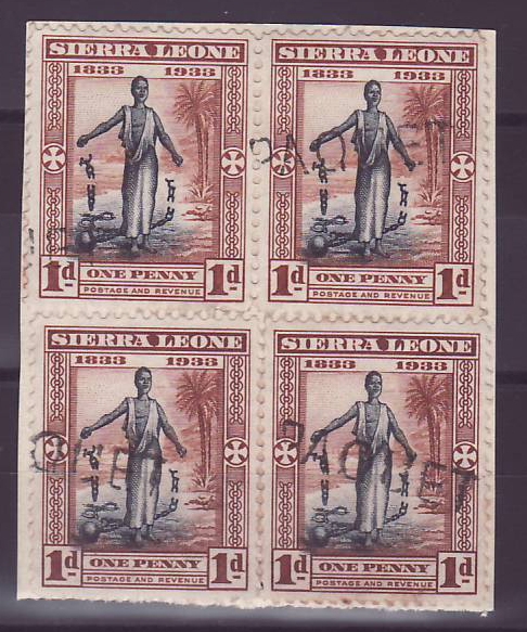 Gambie Gambia Paquebot cancel on Sierra Leone stamps