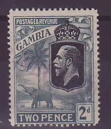 Gambie Gambia Paquebot Cancel on 2d value Elepahnt