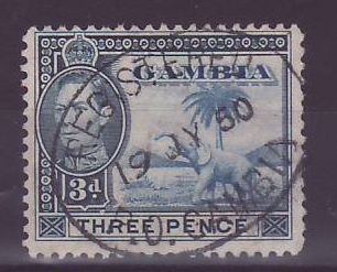 Gambie Gambia 3p Elephant Registered PO Gambia cancel