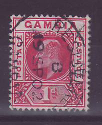 Gambie Gambia 1d Edward VII Registered Gambia cancel