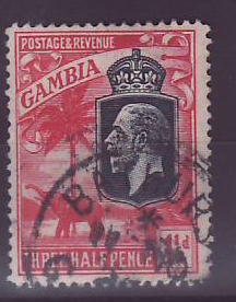 Gambie Gambia 1 1/2d Elephant Bathurst cancel