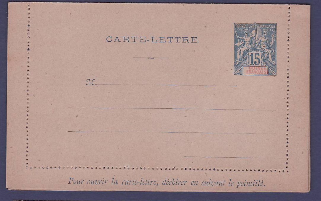 Guinee Entier Postal Groupe 15c Neuf