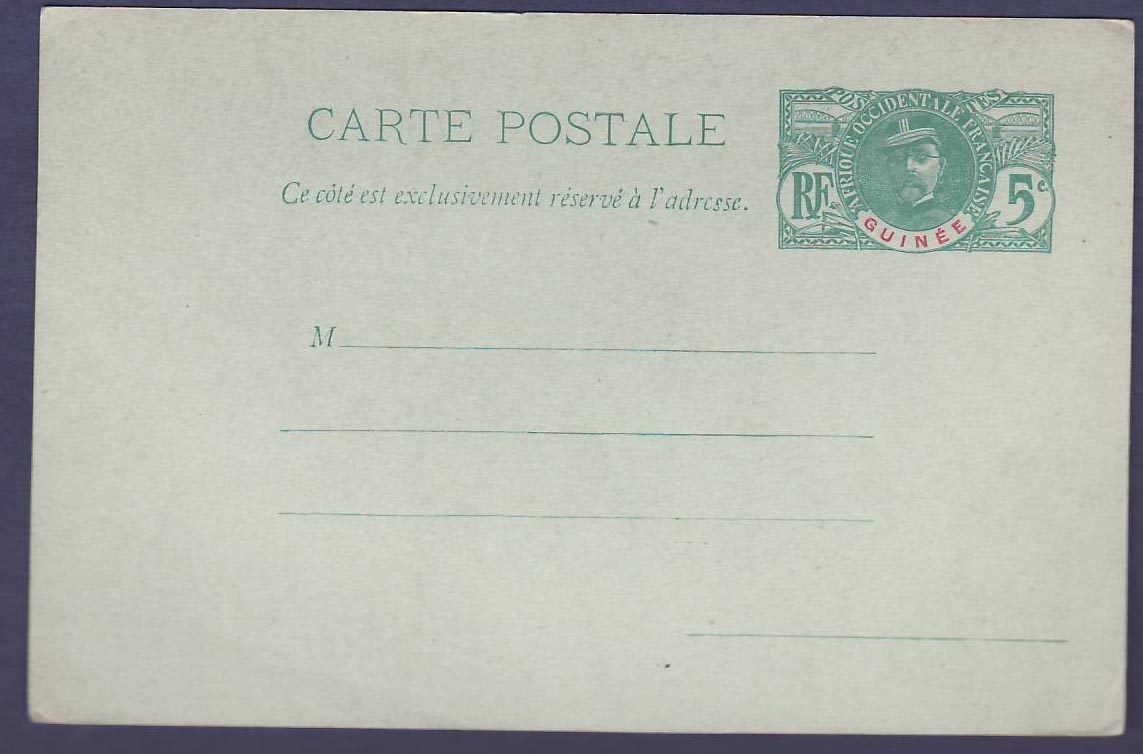 Guinee Entier Postal 5c Neuf Faidherbe