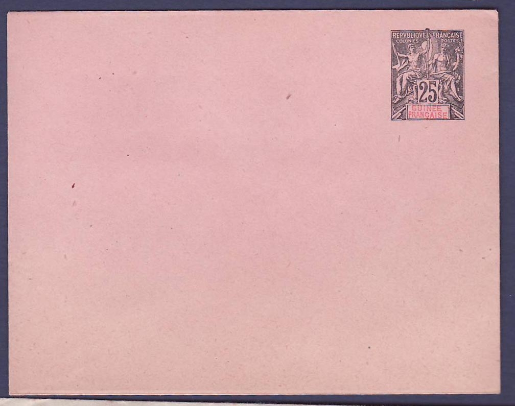 Guinee Entier Postal Groupe 25c Neuf 12*9cm