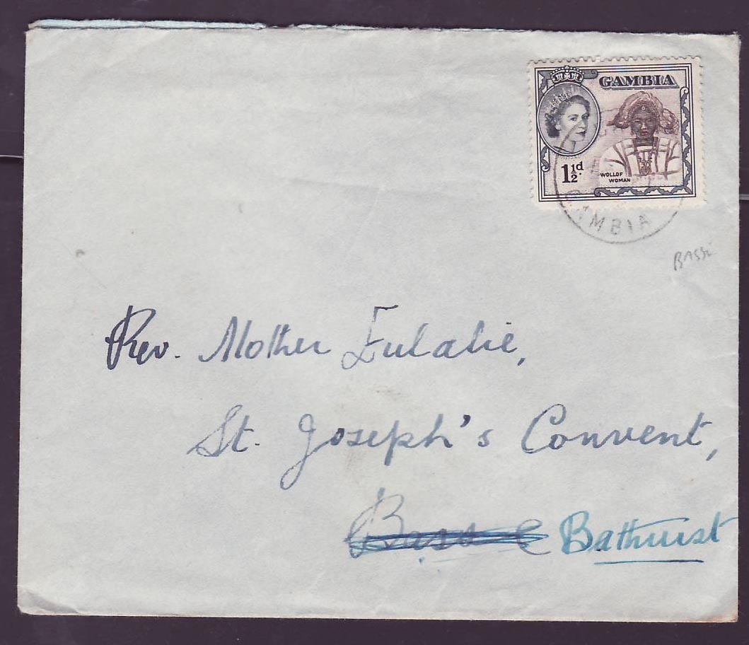 Gambie Gambia Basse cover of QE II Woloff cover to Bathurst