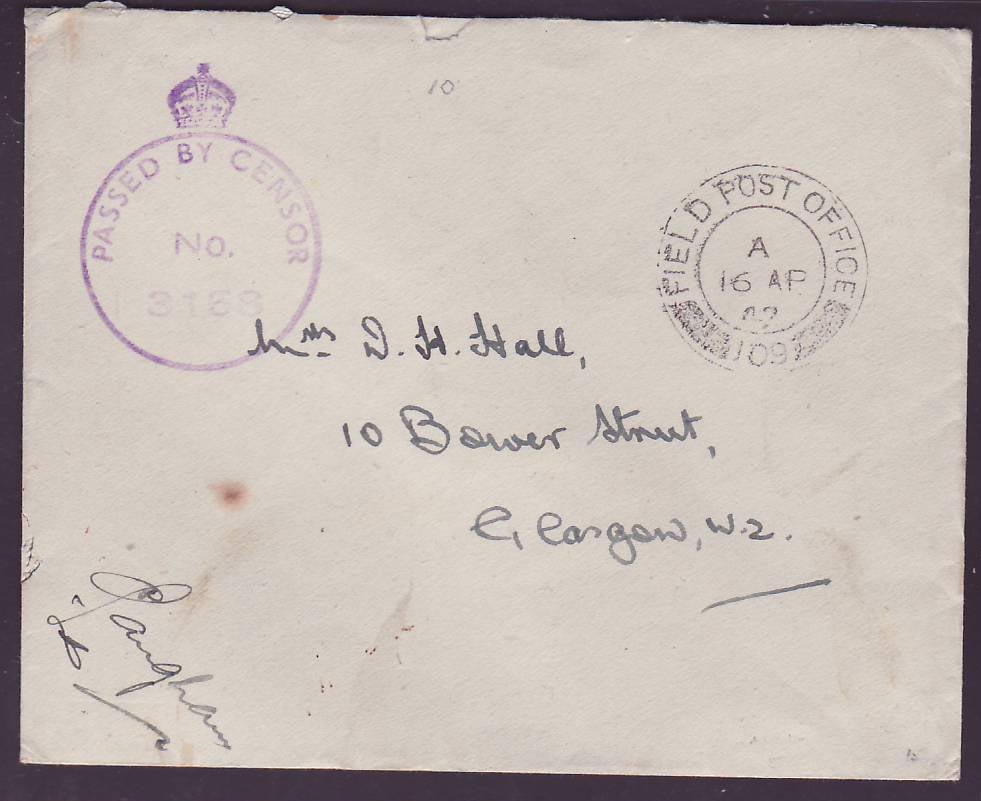 Gambie Gambia Censor cover with Field Post Office 16 AP 42 can  to Glasgow Censure