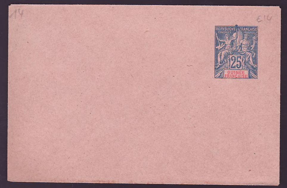 Guinee Entier Postal Type Groupe 25c Neuf