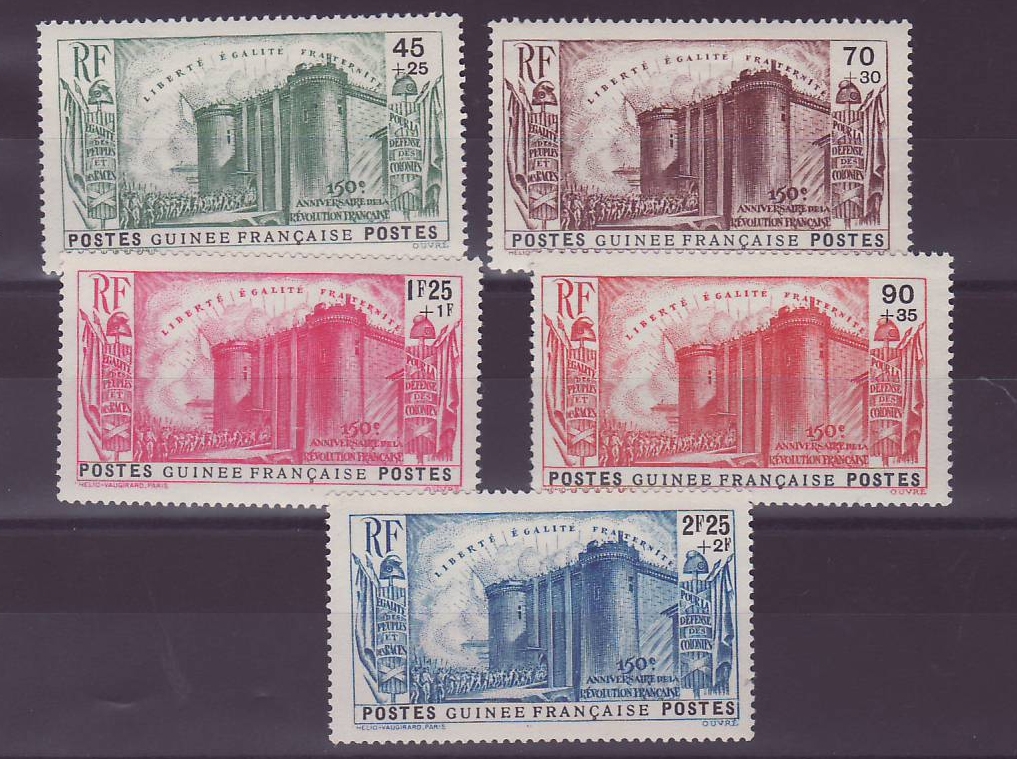 Guinee Revolution Francaise 155 a 159 ** Neuf sans charniere TTB