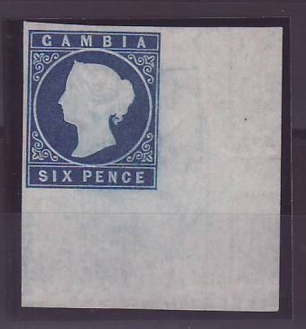 Gambia Gambie Cameo 6d SG8 phenomeneal huge margin example from the corner of the fresh unused