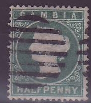Gambia Gambie Cameo with barrel cancel