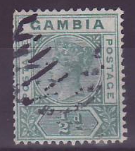 Gambia Gambie Victoria 1/2d cancelled