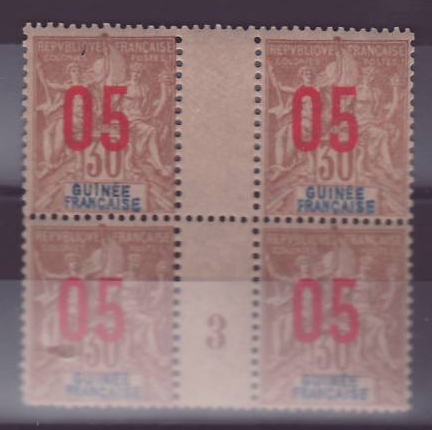 Guinee 30c Bloc de 4 ** Millesime 3 ** Sans charniere