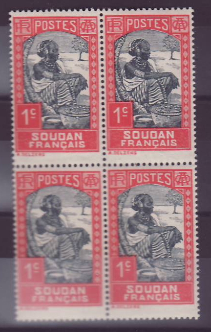 Soudan n°60 1c Femme Peulh ** Bloc de 4