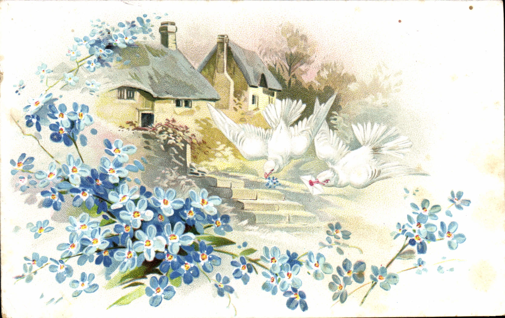 CPA Fantaisie Fleurs Colombes