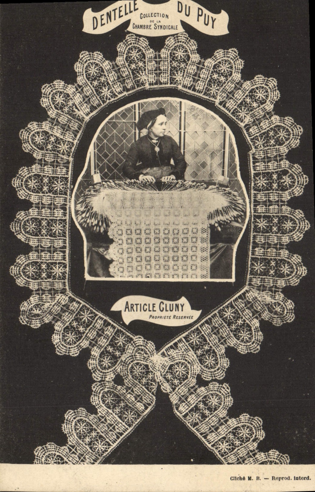 CPA Dentelle Dentelliere Le Puy Article Cluny 