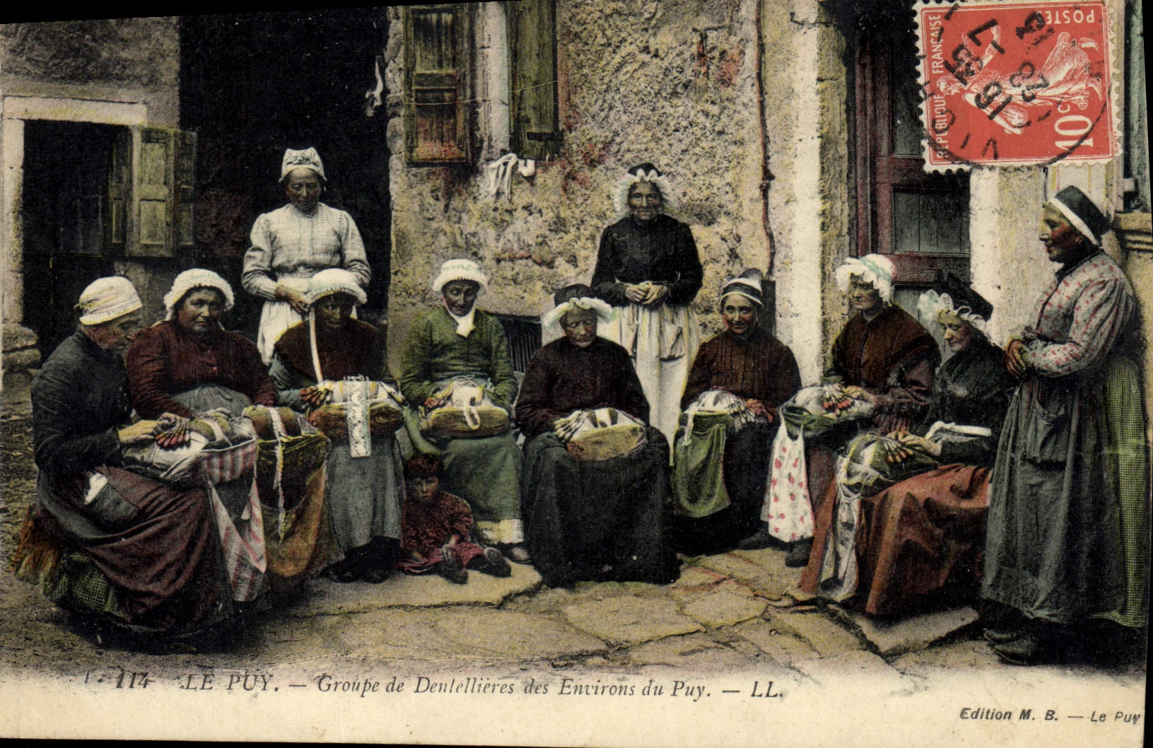 CPA Dentelle Dentelliere Le Puy Groupe de Dentellieres des environs du Puy 