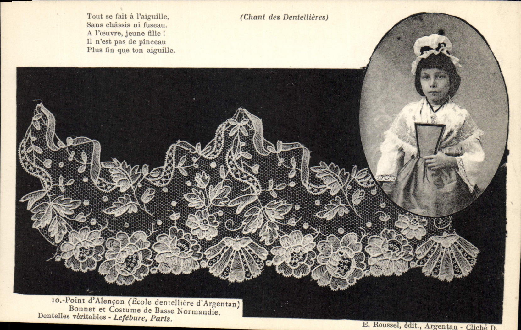 CPA Dentelle Dentelliere Point d'Alencon Ecole dentelliere d'Argentan Normandie 