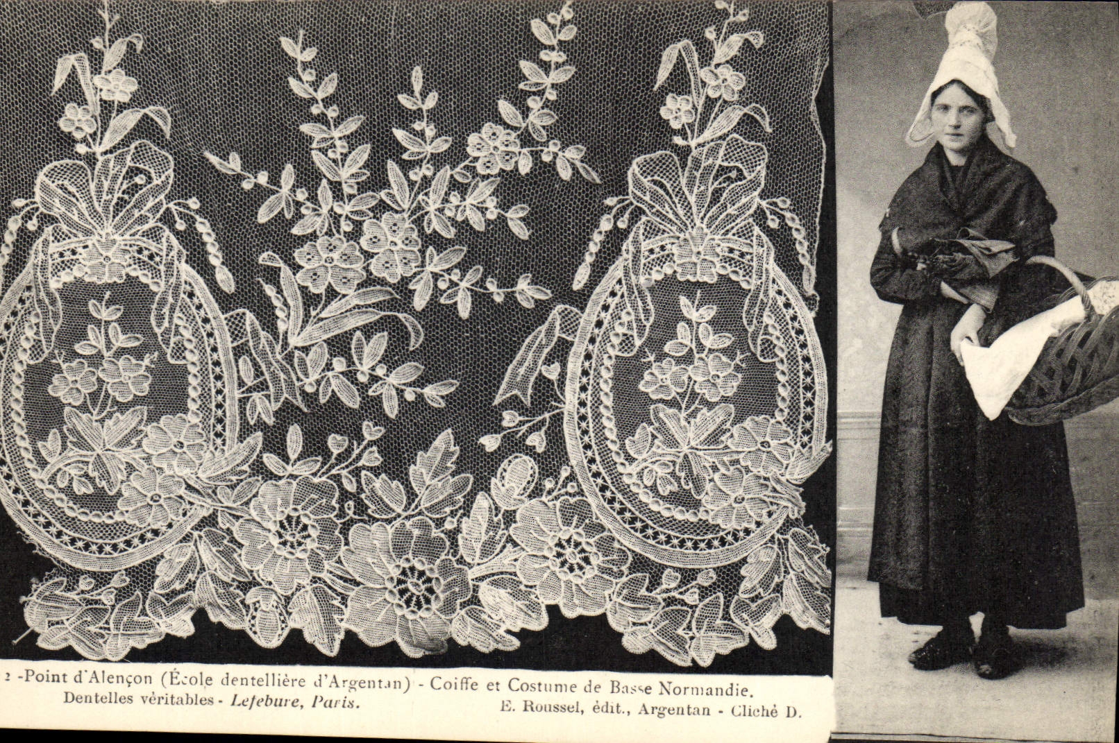 CPA Dentelle Dentelliere Point d'Alencon Ecole dentelliere d'Argentan Normandie