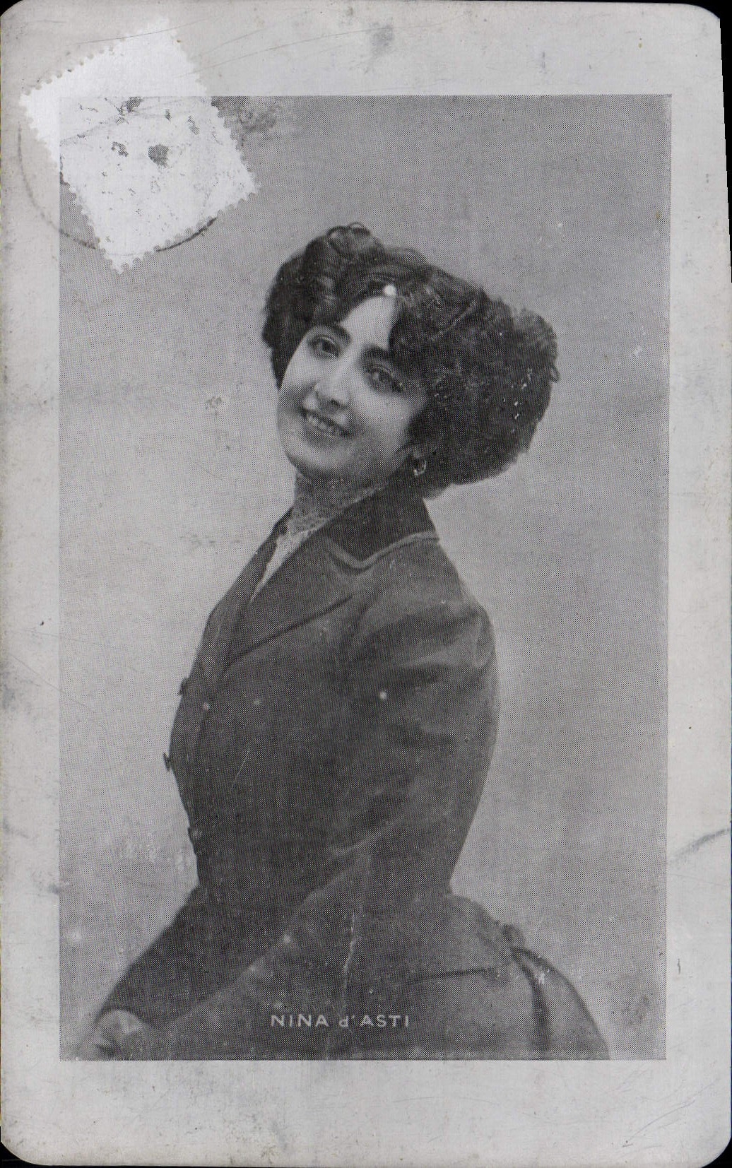 Vintage Postcard Fantasy Woman Nina d' Asti (metallized chart) SIGNAL