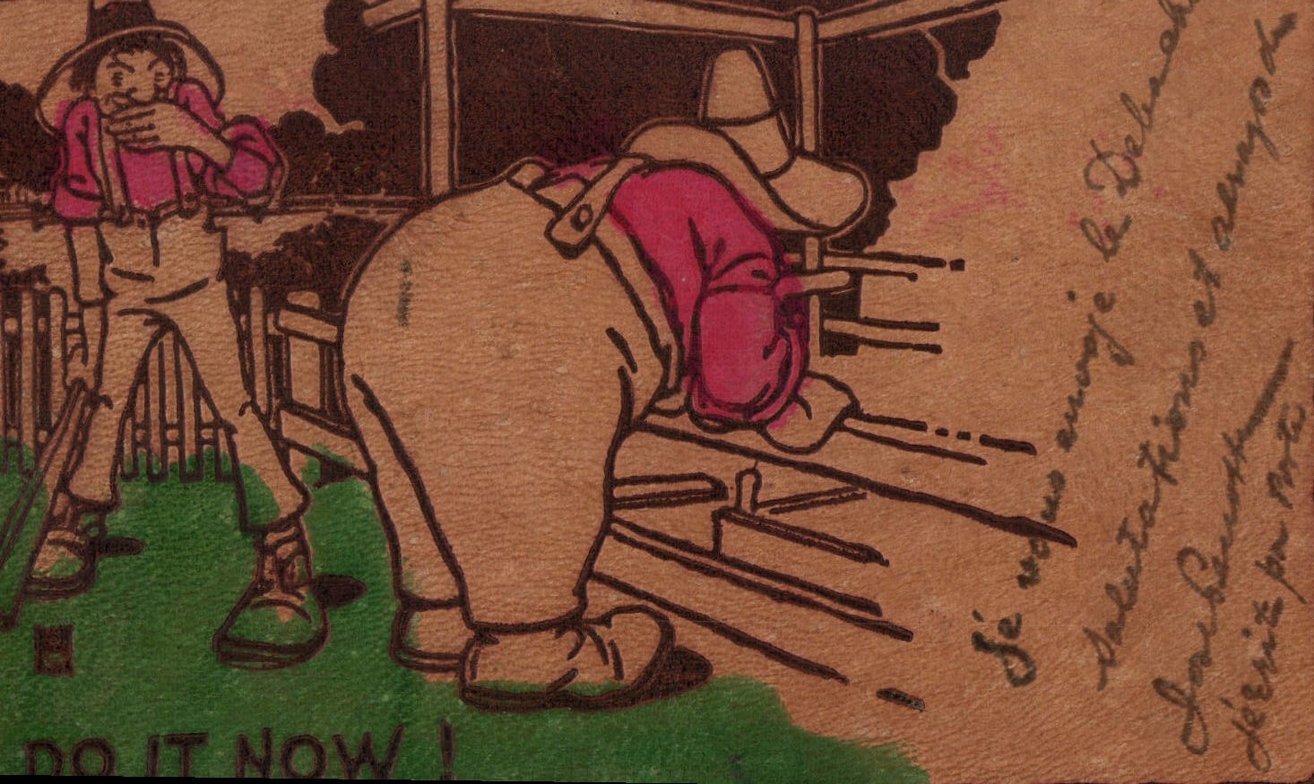 Vintage Postcard Fantasy C it now (leather chart)