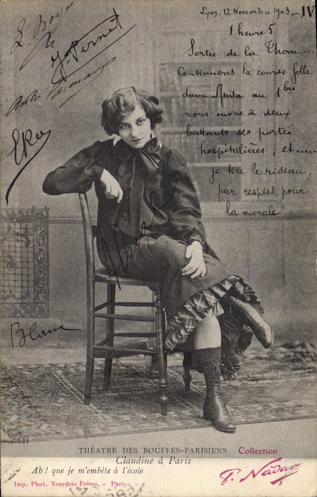 CPA Theatre des Bouffes Parisiens Claudine a Paris