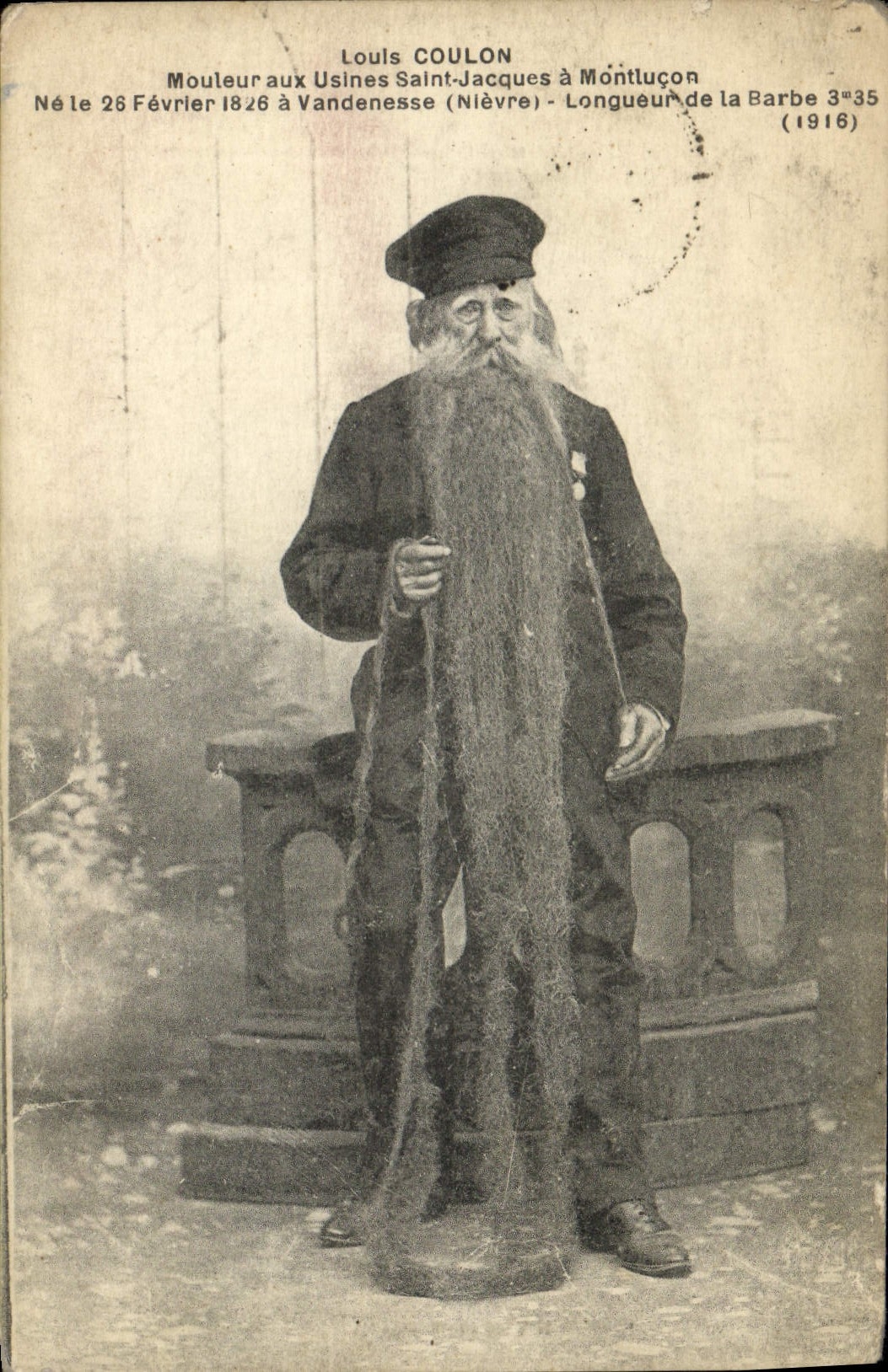 CPA Louis Coulon Mouleur aux usines Saint Jacques a Montlucon Vandenesse Barbe de 3 metres