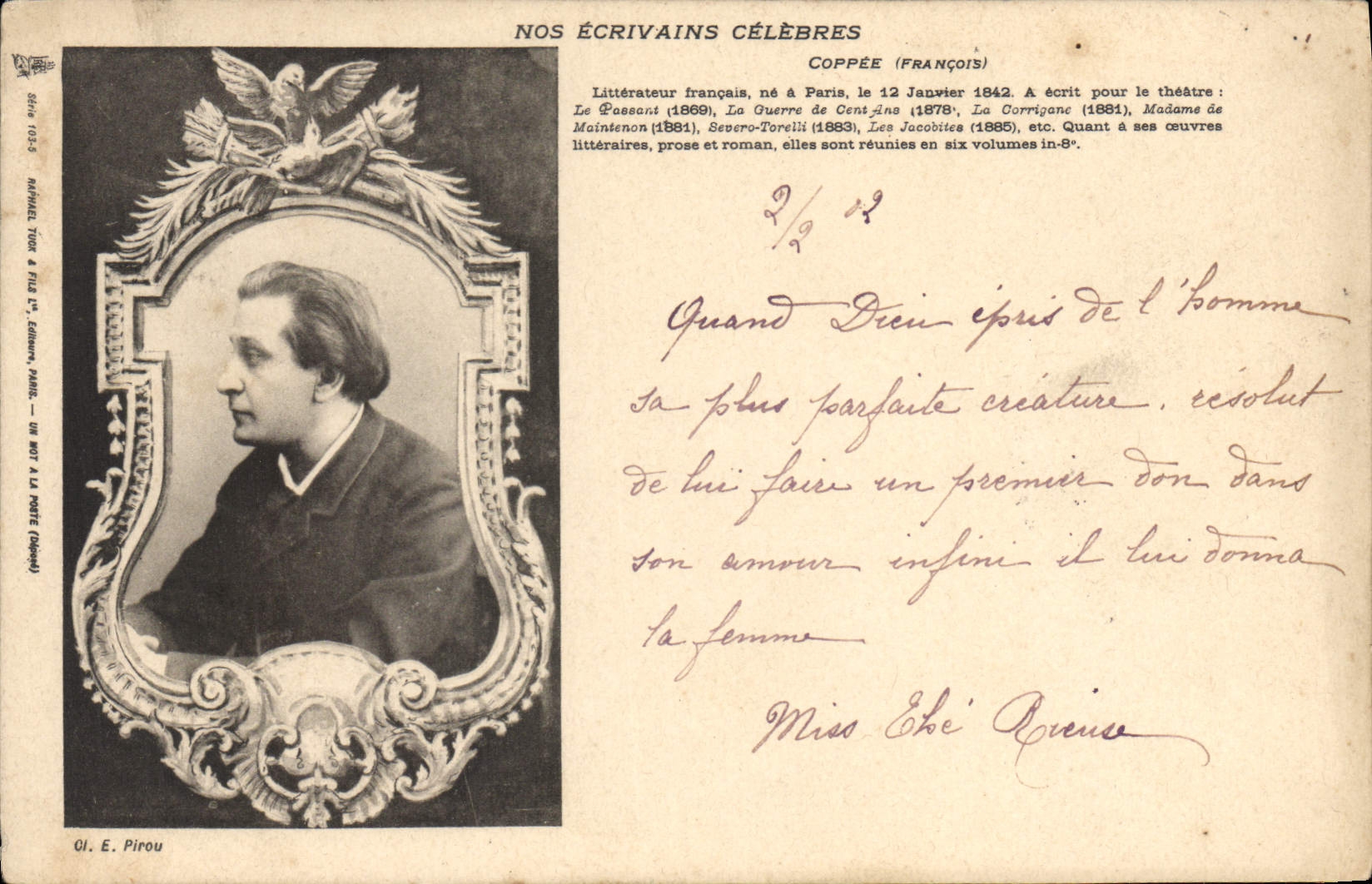 CPA Coppee Francois Litterateur francais 