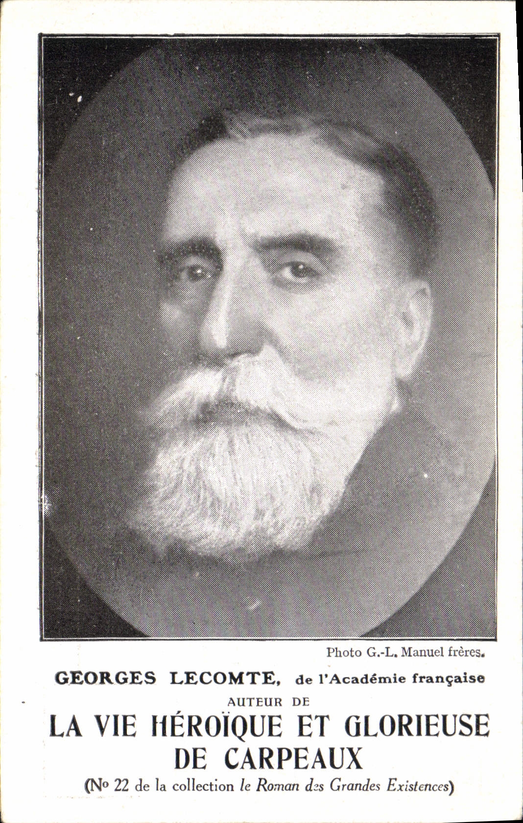 CPA Georges Lecomte de l'Academie Francaise la vie heroique et glorieuse de Carpeaux 