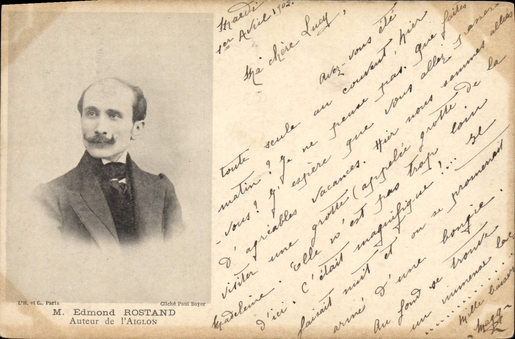 CPA Edmond Rostand Auteur de l'Aiglon 