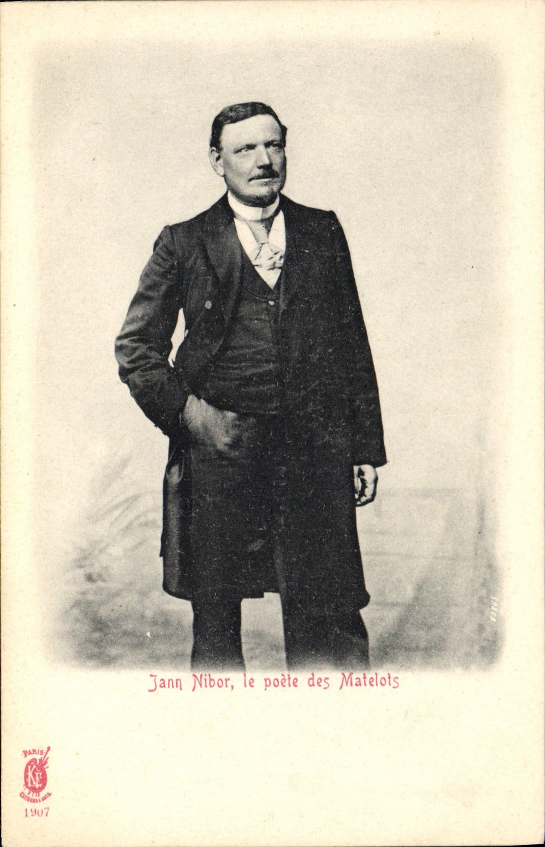 Postal Jann Nibor el poeta de los Marineros