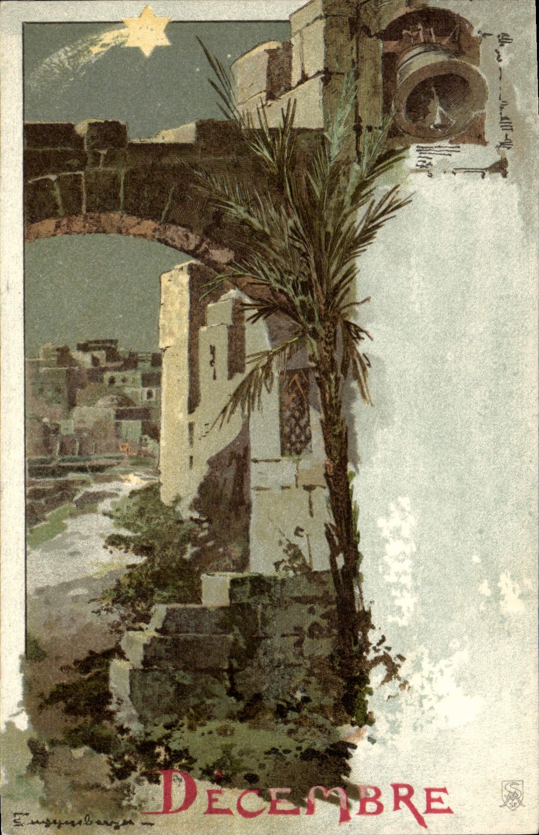 CPA Fantaisie Mois Decembre 