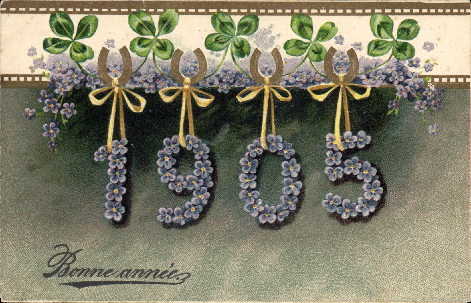 CPA Fantaisie Fleurs Annee 1905 