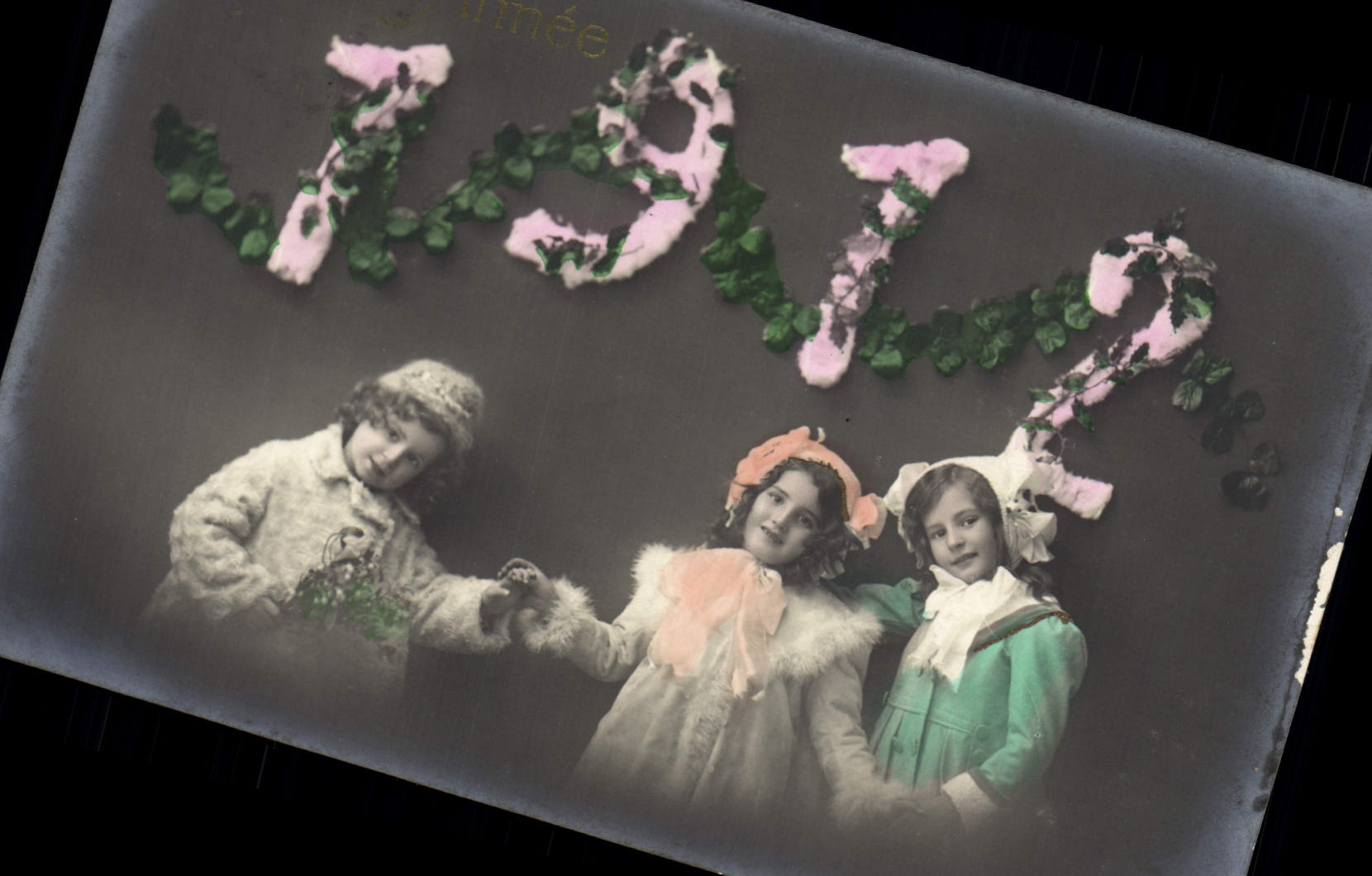 Vintage Postcard Fantasy Flowers Year 1912 Children