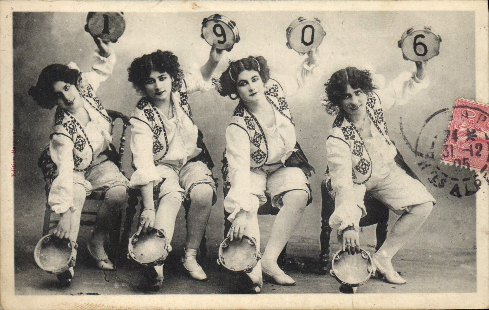 Vintage Postcard Fantasy Women Year 1906