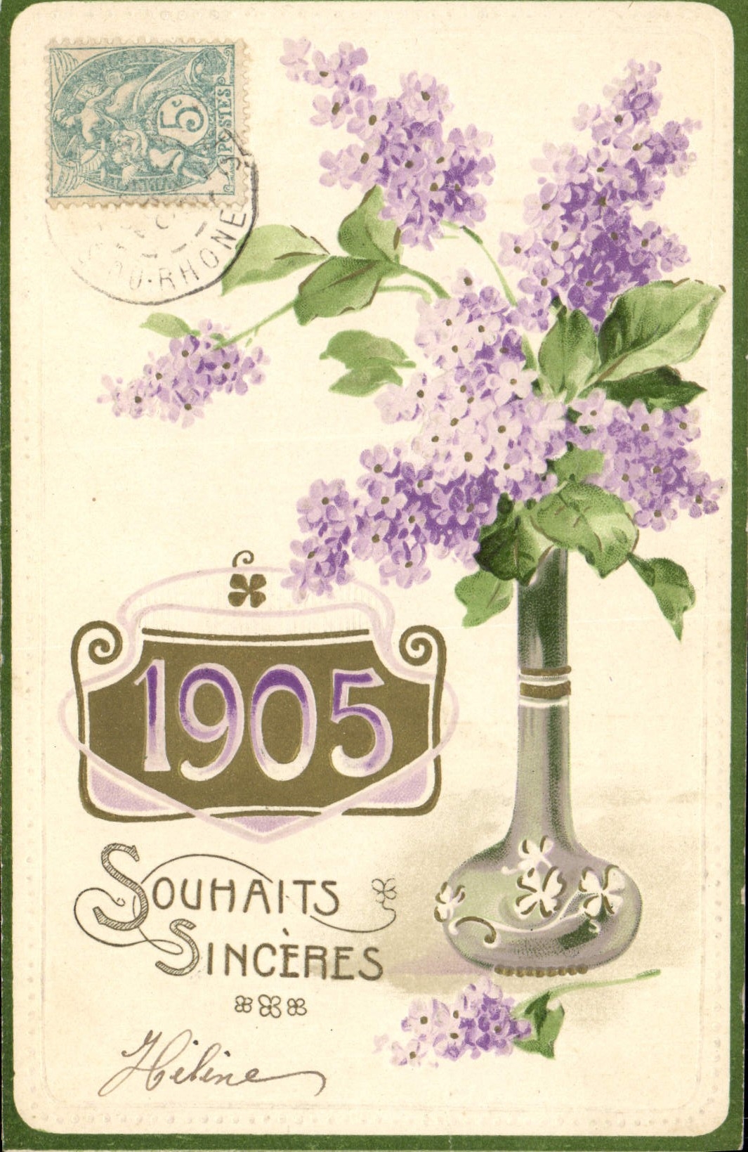 CPA Fantaisie Fleurs Annee 1905 