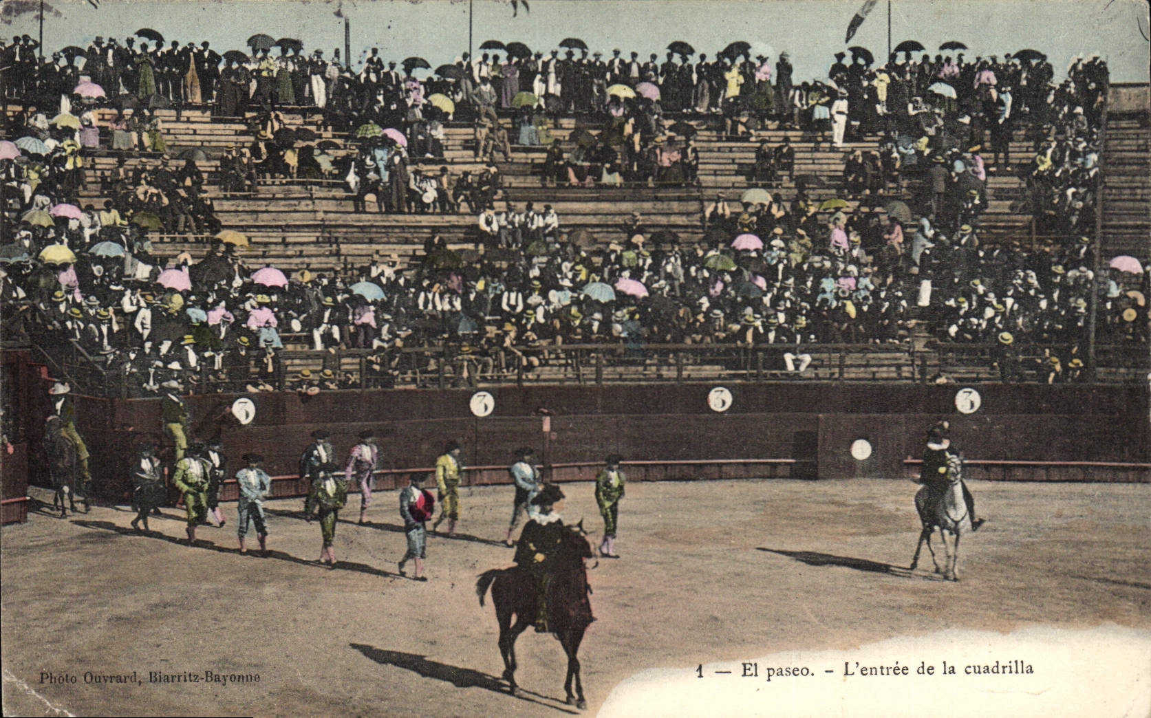 Postal Corrida Corrida de toros EL paseo lo entrado del cuadrilla
