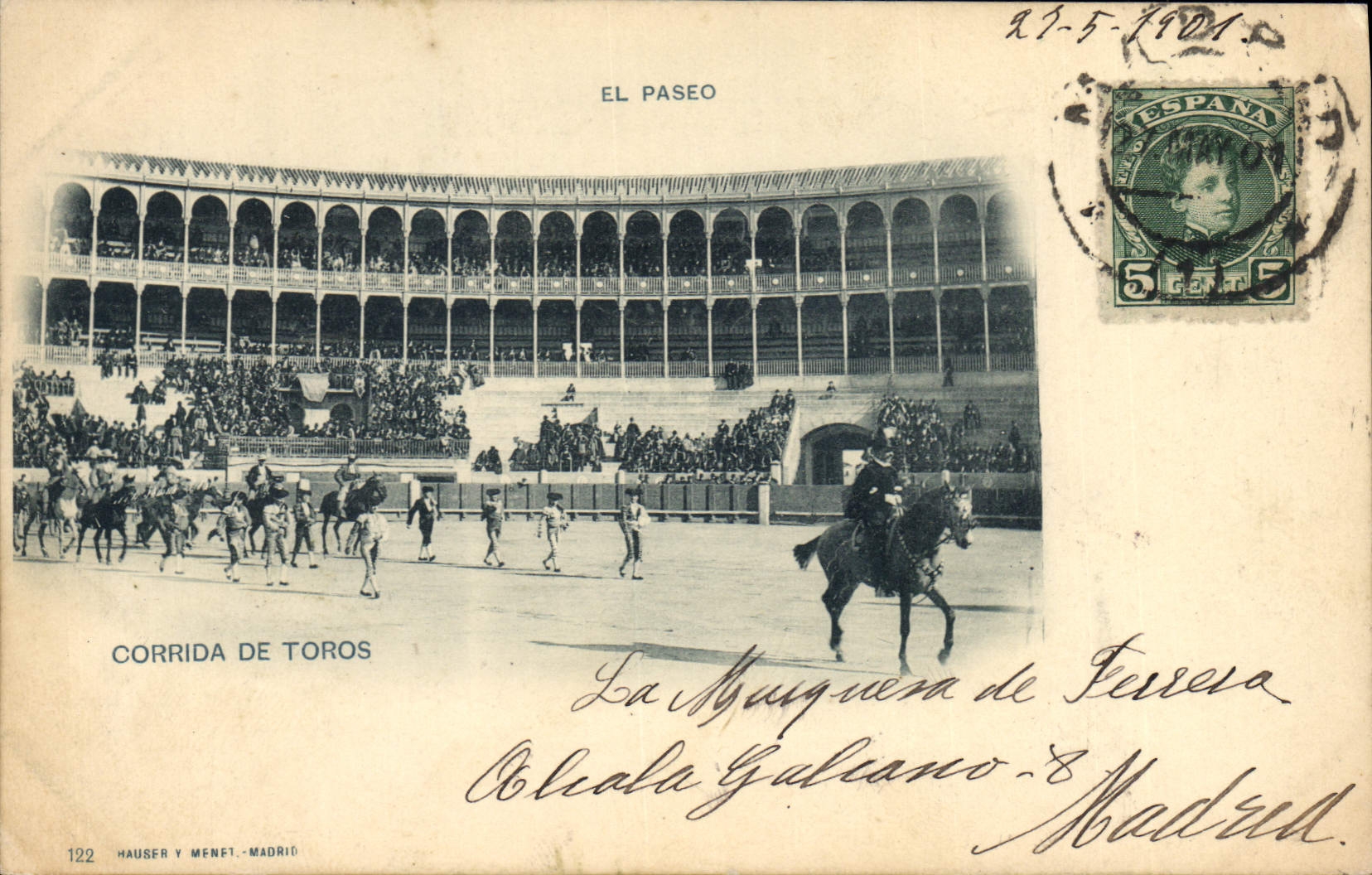 CPA Corrida Course de taureaux El paseo