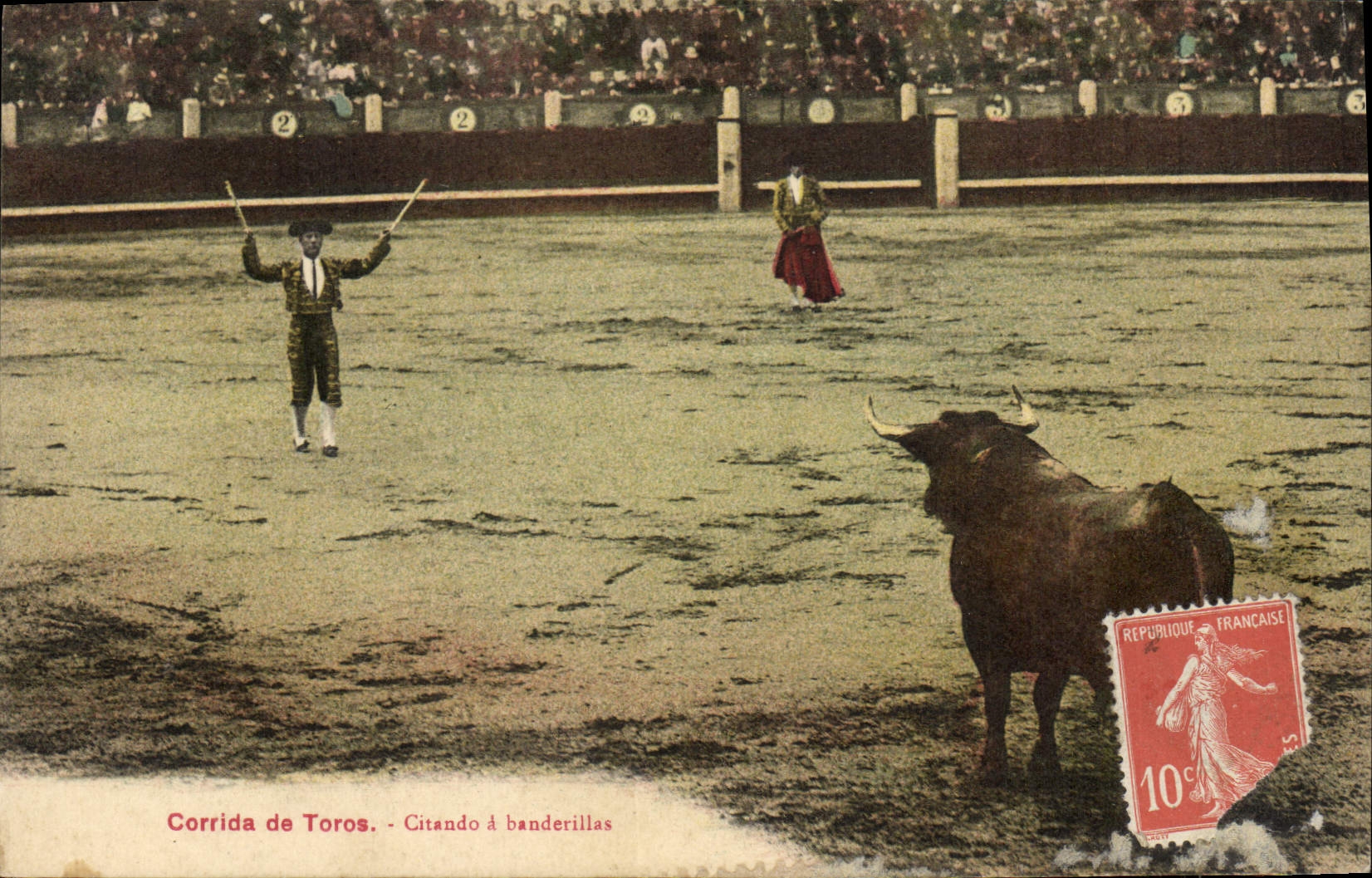 CPA Corrida Course de taureaux Citando a banderillas 