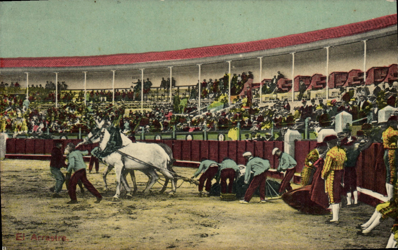 CPA Corrida Course de taureaux El arrastre 