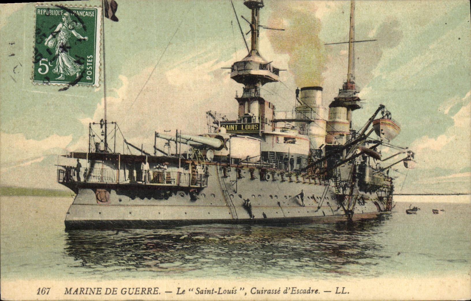 Vintage Postcard Warship the Saint Louis Armours squadron