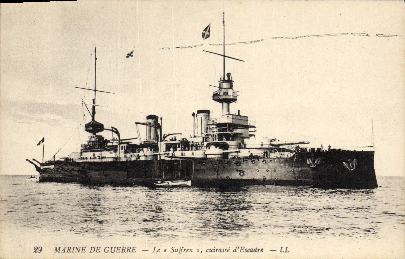 Vintage Postcard Warship Suffren Armours squadron