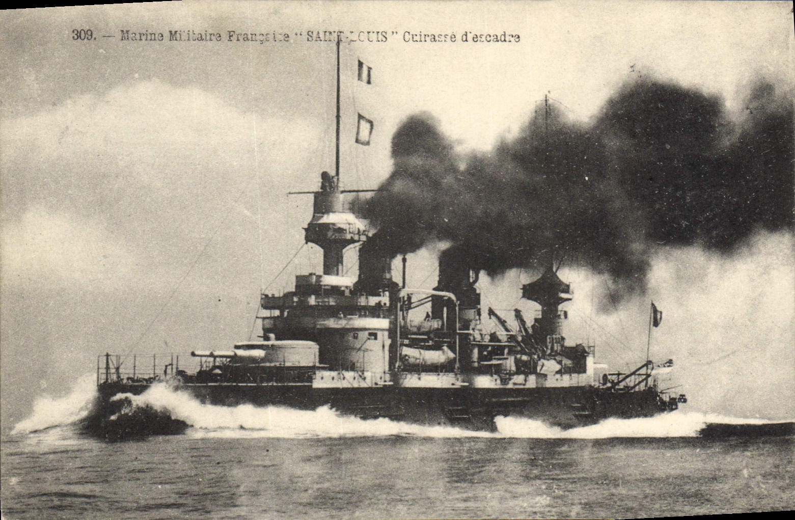 CPA Bateau de Guerre Saint Louis Cuirasse d'escadre 