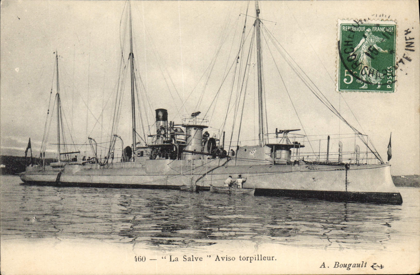 CPA Bateau de Guerre La Salve Aviso torpilleur 