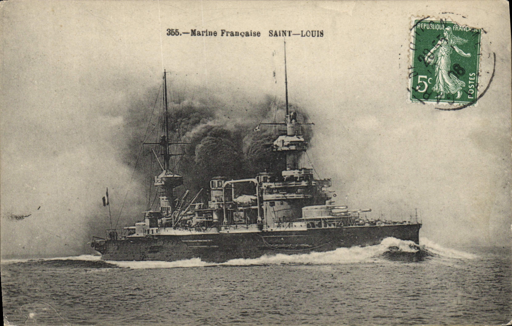 CPA Bateau de Guerre Saint Louis 