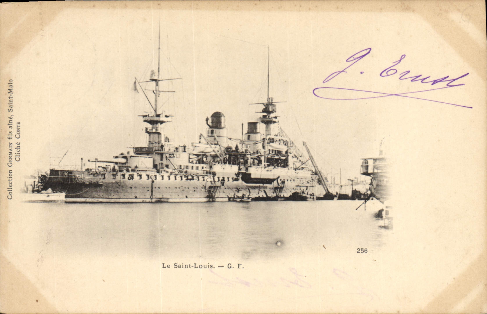 CPA Bateau de Guerre Le Saint Louis 