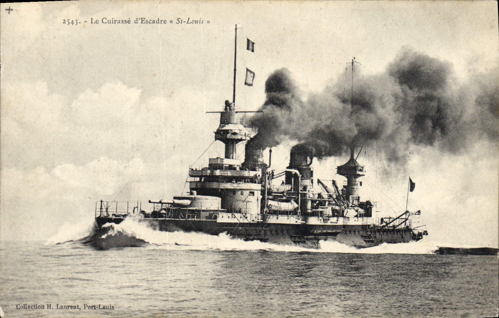 Vintage Postcard Warship armours It squadron St Louis