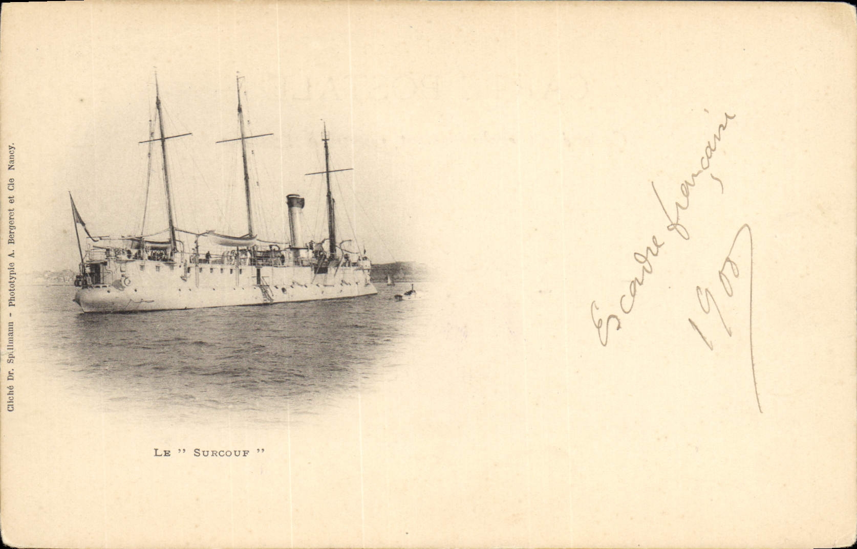CPA Bateau de Guerre Le Surcouf 