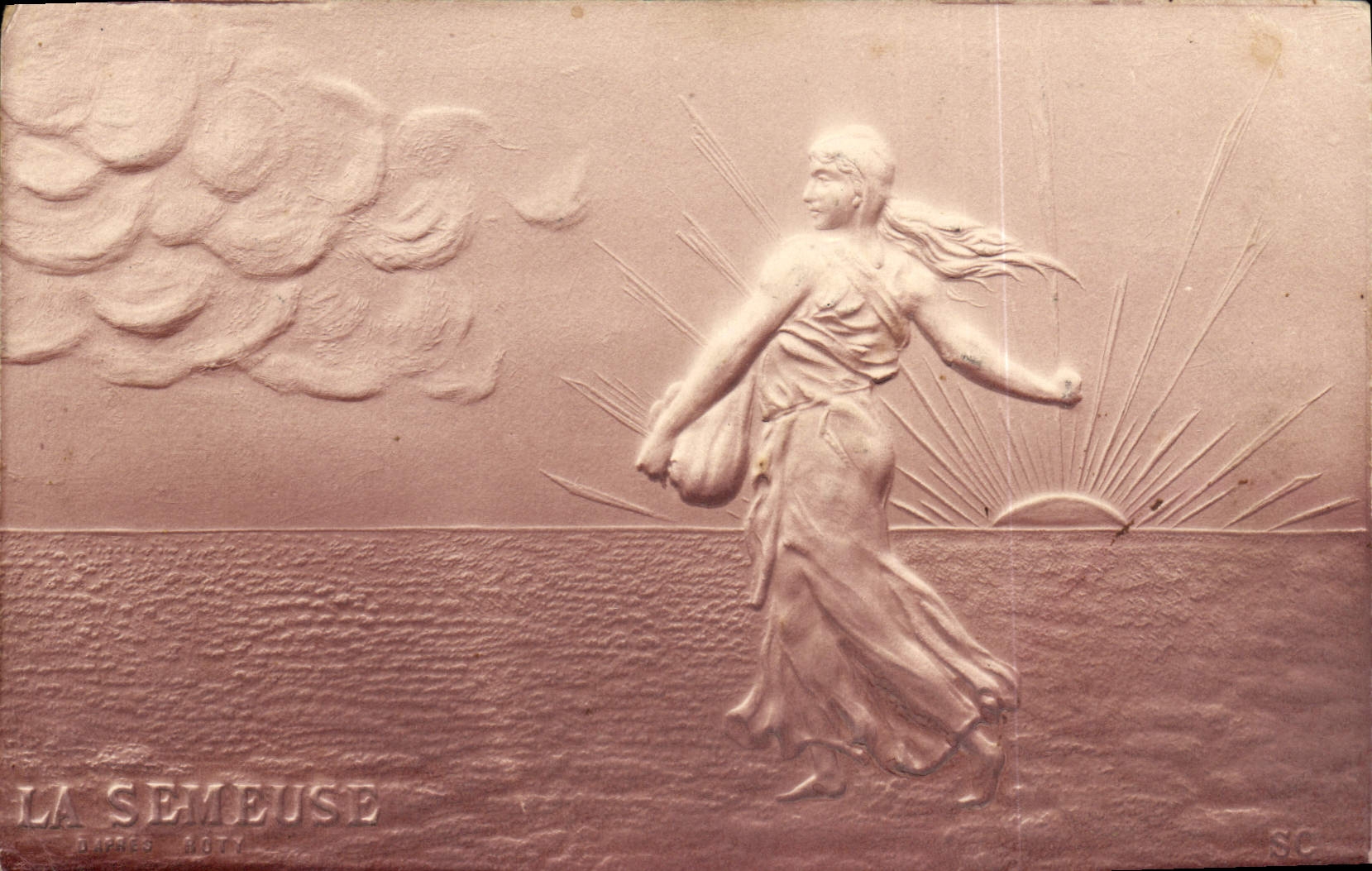 CPA Fantaisie La Semeuse (en relief) 
