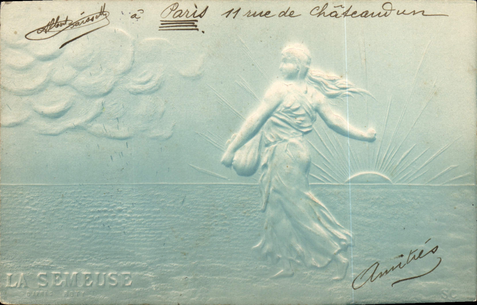 CPA Fantaisie La Semeuse (en relief) 