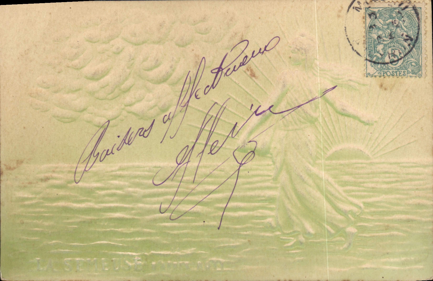 CPA Fantaisie La Semeuse (en relief) 